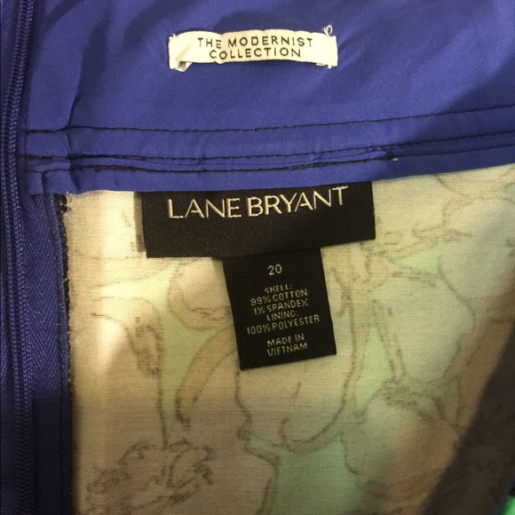 Lane Bryant Blue Flower Skirt Modernist Collection - Picture 4 of 4